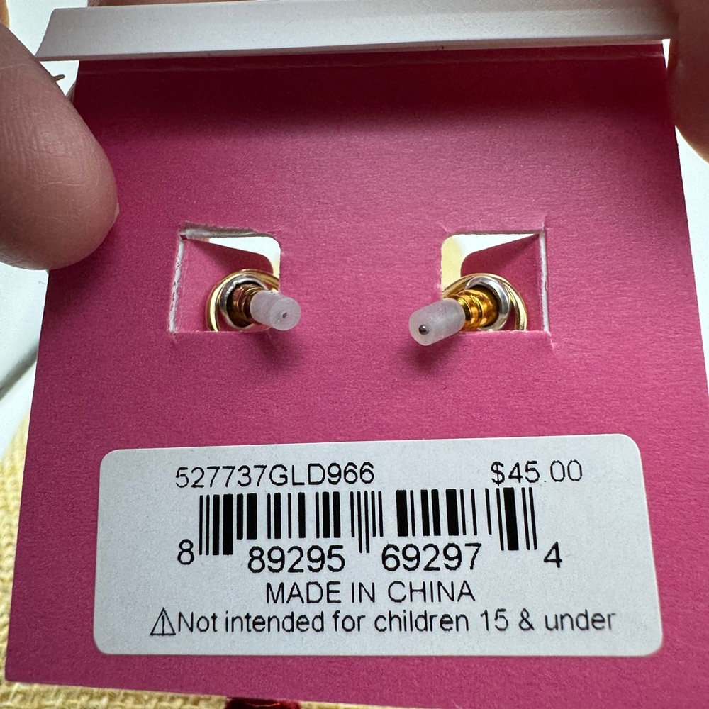 New Betsey Johnson Mermaid Jewels Lobster Orchid Statement Earring Crystal - Picture 6 of 11
